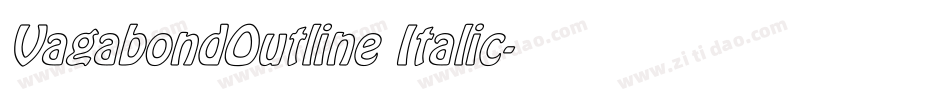 VagabondOutline Italic字体转换